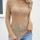 LUNE Sueter De Cuello Redondo Con Mangas Raglan Y Manga Larga Para Mujer