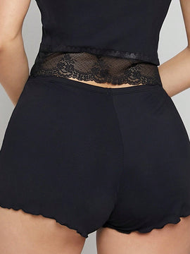 Pantalones Cortos De Seguridad De Color Solido Sin Costuras Para Mujer