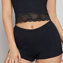 Pantalones Cortos De Seguridad De Color Solido Sin Costuras Para Mujer