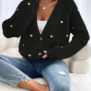 Frenchy cardigan con botones de corte casual y rayas para mujer, para otono/invierno