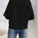Frenchy cardigan con botones de corte casual y rayas para mujer, para otono/invierno