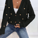 Frenchy cardigan con botones de corte casual y rayas para mujer, para otono/invierno