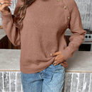 Frenchy Sueter Con Detalle De Botones Y Bordado Ahuecado De Patchwork Para Mujer