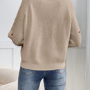 Frenchy cardigan con botones de corte casual y rayas para mujer, para otono/invierno