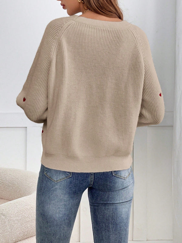 Frenchy cardigan con botones de corte casual y rayas para mujer, para otono/invierno