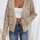 Frenchy cardigan con botones de corte casual y rayas para mujer, para otono/invierno