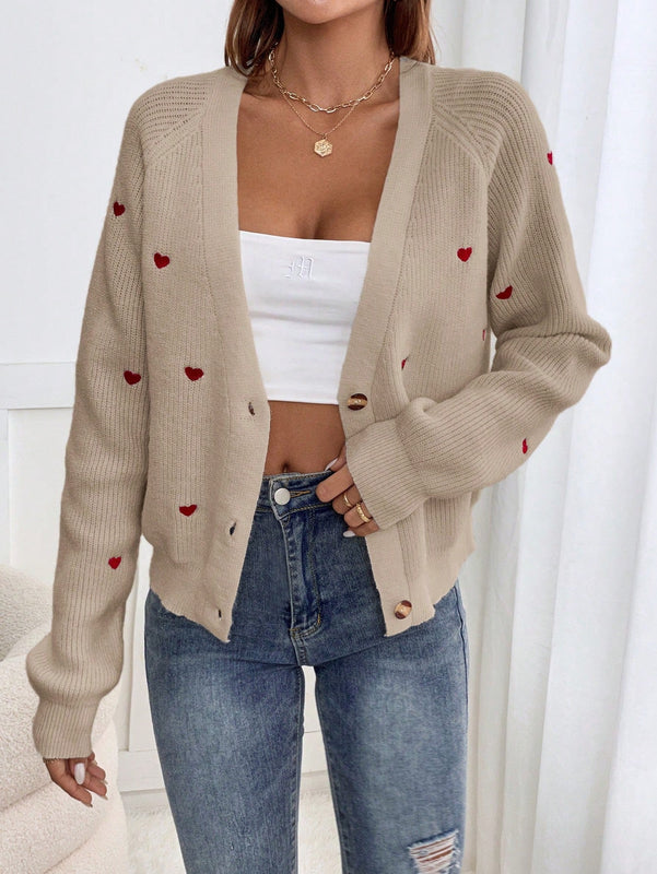 Frenchy cardigan con botones de corte casual y rayas para mujer, para otono/invierno