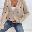 Frenchy cardigan con botones de corte casual y rayas para mujer, para otono/invierno