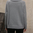LUNE Sueter De Mujer Con Cuello Alto De Color Solido Y Mangas Raglan