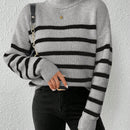 Essnce Sueter De Cuello Alto De Rayas Para Mujer