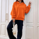 Ezwear sudadera con capucha de manga larga de unicolor con estampado de letra, uso casual diario