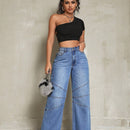 SXY Jeans De Mezclilla Rectos Y Sueltos