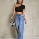 SXY Jeans De Mezclilla Rectos Y Sueltos