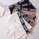 Paquete De 6 Calzoncillos Tipo Boxer Con Estampado De Alfabetos Para Mujer, Suaves Y Elasticos, Comodos Calzoncillos Con Cintura Caida