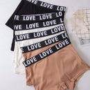 Paquete De 6 Calzoncillos Tipo Boxer Con Estampado De Alfabetos Para Mujer, Suaves Y Elasticos, Comodos Calzoncillos Con Cintura Caida