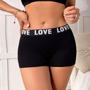 Paquete De 6 Calzoncillos Tipo Boxer Con Estampado De Alfabetos Para Mujer, Suaves Y Elasticos, Comodos Calzoncillos Con Cintura Caida