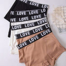 Paquete De 6 Calzoncillos Tipo Boxer Con Estampado De Alfabetos Para Mujer, Suaves Y Elasticos, Comodos Calzoncillos Con Cintura Caida
