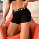 Paquete De 6 Calzoncillos Tipo Boxer Con Estampado De Alfabetos Para Mujer, Suaves Y Elasticos, Comodos Calzoncillos Con Cintura Caida