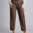 Petite pantalones de pana para mujer con cintura elastica en la parte trasera, apropiados para otono e invierno