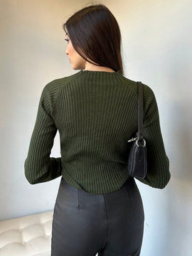 Prive Jersey Corto Con Detalle Retorcido, Abertura Y Mangas Raglan