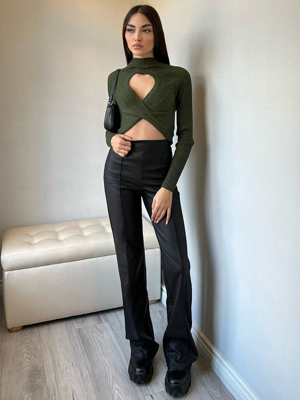 Prive Jersey Corto Con Detalle Retorcido, Abertura Y Mangas Raglan