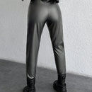 Pantalones de cintura media para mujer con revestimiento