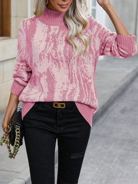 LUNE Jersey De Manga Larga Con Cuello Alto Para Mujer