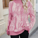 LUNE Jersey De Manga Larga Con Cuello Alto Para Mujer