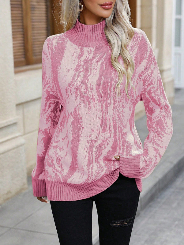 LUNE Jersey De Manga Larga Con Cuello Alto Para Mujer