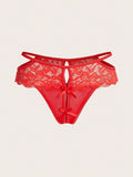 Classic Sexy Tangas Sexys Triangulares Decoradas Con Encaje, Lazo Y Pieza Individual