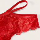 Classic Sexy Tangas Sexys Triangulares Decoradas Con Encaje, Lazo Y Pieza Individual