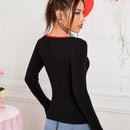 EZwear Sueter De Mujer Con Dobladillo Ondulado Y Bloques De Color