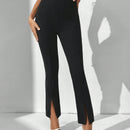 Tall Pantalones Cortos Y Cenidos Para Mujer Con Dobladillo Dividido