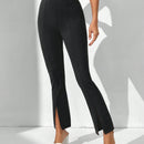 Tall Pantalones Cortos Y Cenidos Para Mujer Con Dobladillo Dividido