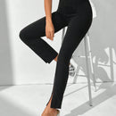 Tall Pantalones Cortos Y Cenidos Para Mujer Con Dobladillo Dividido
