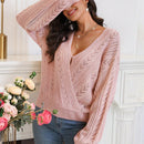 LUNE Jersey De Manga Larga Y Tejido Para Senoras Con Disenos Calados