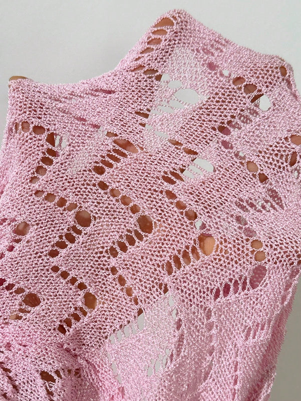 Essnce Sueter De Punto Hueco Con Combinacion De Color Para Mujer