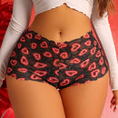 Ropa Interior Femenina Con Forma De Corazon Y Encaje Con Cintura Baja