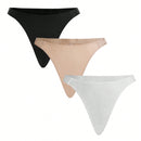 Leisure Tanga Con Tiras Estampadas Y Letras Para Mujer