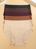 Finetoo set de 5 calzoncillos de mujer de unicolor, comodos y sin costuras