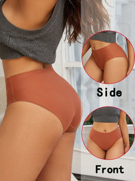 Finetoo set de 5 calzoncillos de mujer de unicolor, comodos y sin costuras