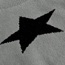 ROMWE Grunge Punk Sueter De Patron De Estrella De Cuello Alto