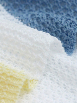 Top De Tirantes Casual Tejido Con Retazos De Bloques De Color De Punto Estilo Gofre Con Rayas Para Vacaciones