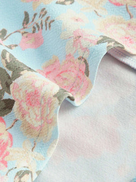 MOD Top Palabra De Honor Entrecruzado Con Estampado Floral Para Mujer
