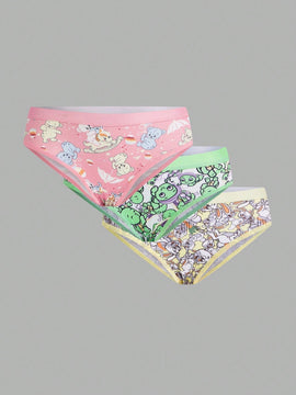 Tangas Triangulares Con Estampado De Dibujos Animados Para Mujer