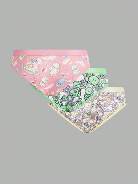 Tangas Triangulares Con Estampado De Dibujos Animados Para Mujer