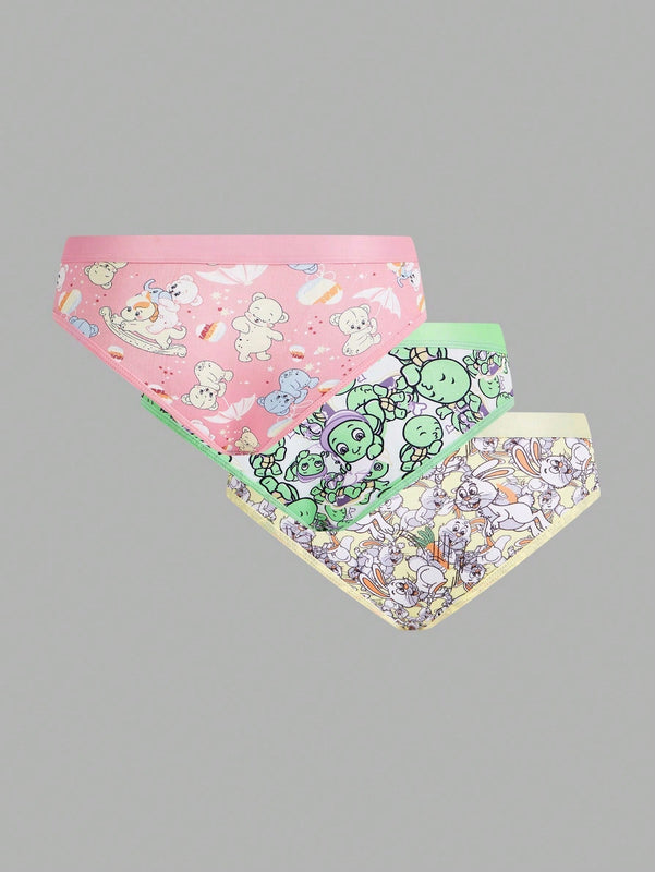 Tangas Triangulares Con Estampado De Dibujos Animados Para Mujer