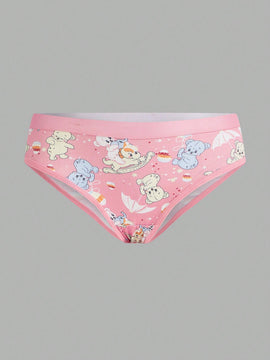 Tangas Triangulares Con Estampado De Dibujos Animados Para Mujer