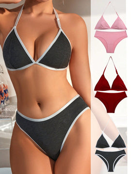 Conjunto De 6 Piezas De Ropa Interior Sexy Inalambrica Para Mujer
