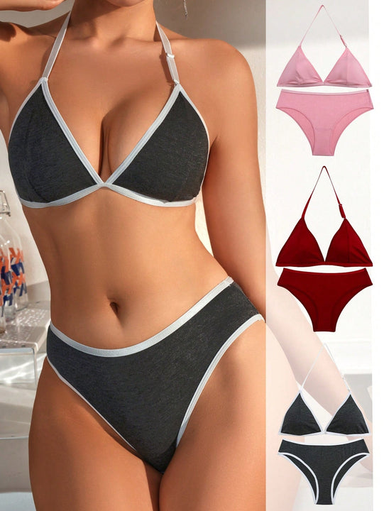 Conjunto De 6 Piezas De Ropa Interior Sexy Inalambrica Para Mujer